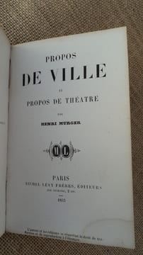 Un voyage de désagréments à Londres, suivi de Propos de Ville et propos de Théâtre. (deux ouvrages reliés en un volume).. LECOMTE Jules - Henri ...