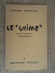 LE "CRIME" Par l'auteur de "Sangs"