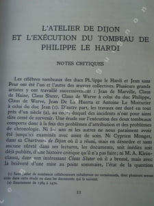 L'Atelier de Dijon et l'éxécution du Tombeau de Philippe le Hardi.