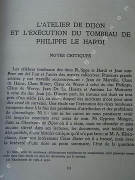 L'Atelier de Dijon et l'éxécution du Tombeau de Philippe le Hardi.. DROUOT Henri