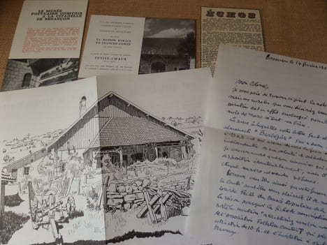 La maison rurale en Franche-Comté. Un recueil commenté de dessins au trait, une étude sommaire de la maison des paysans.. GARNERET Jean