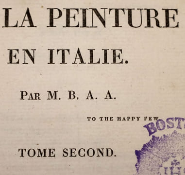 Histoire de la peinture en Italie par M.B.A.A. STENDHAL, Henri BEYLE]
