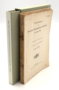 Verhandlungen der deutschen physikalischen Gesellschaft im Jahre 1899. Erster Jahrgang