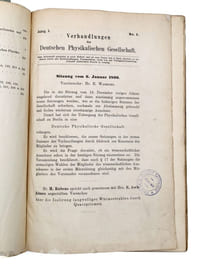 Verhandlungen der deutschen physikalischen Gesellschaft im Jahre 1899. Erster Jahrgang