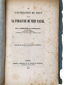 De l'altération du goût dans la paralysie du nerf facial