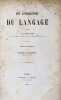 De l'origine du langage. Traduit de l'allemand par Fernand de Wegmann. GRIMM, Jacob