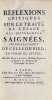 R&eacute;flexions critiques sur le Trait&eacute; de l'usage des diff&eacute;rentes saign&eacute;es principalement celle du pied. CHEVALIER, Jean-Damien