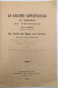 La Culture Superficielle et continue au Vignoble - Nos visites aux Vignes sans Charrues