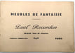 Meubles Fantaisie. RECORDON, Paul