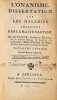 L'Onanisme. Dissertation sur les maladies produites par la masturbation. Troisi&egrave;me &eacute;dition. TISSOT, Samuel Auguste