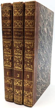 Essai sur le principe de population. Traduit de l'anglois par Pierre Prevost. MALTHUS, Thomas Robert