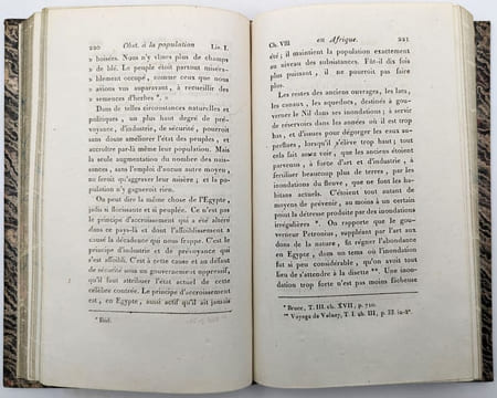Essai sur le principe de population. Traduit de l'anglois par Pierre Prevost. MALTHUS, Thomas Robert