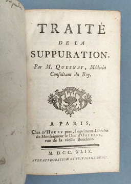 Traité de la suppuration. QUESNAY, François
