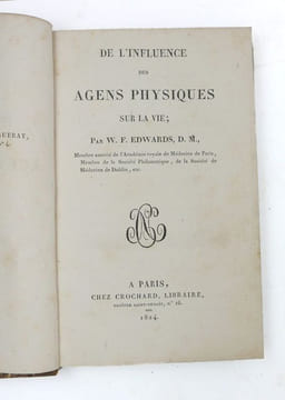 De l'influence des agens physiques sur la vie. [Suivi] Des caractères physiologiques des races humaines considérées dans leurs rapports avec ...