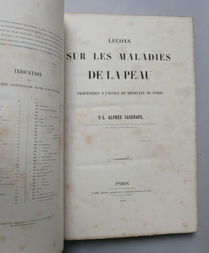 Leçons sur les maladies de la peau. CAZENAVE, P.-L. Alphée