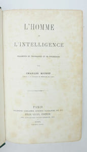 L'Homme et l'Intelligence. Fragments de psychologie et de physiologie