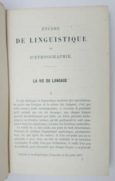 Études de linguistique et d'ethnographie. HOVELACQUE, Abel; VINSON, Julien