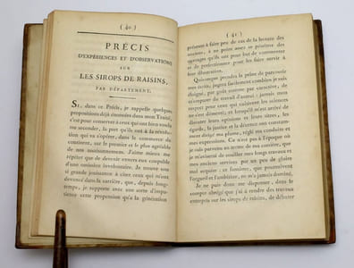 Aperçu des résultats obtenus de la fabrication des sirops et des conserves de raisins dans le cours des années 1810 et 1811