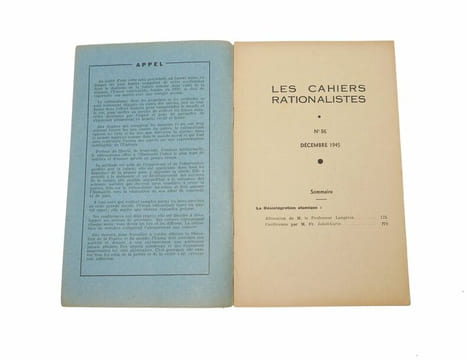 La désintégration atomique. JOLIOT-CURIE, Frédéric