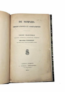 De somniis observationes et cogitationes. Thesim proponebat