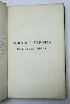 Cornelii Nepotis quae extant opera. NEPOS, Cornelius