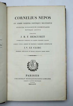 Cornelii Nepotis quae extant opera. NEPOS, Cornelius