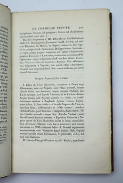 Cornelii Nepotis quae extant opera. NEPOS, Cornelius