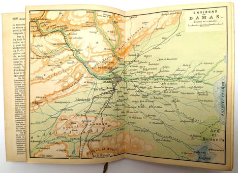 Palestine et Syrie, avec les routes principales à travers la Mésopotamie et la Babylonie. L'île de Chypre. BAEDEKER, Karl