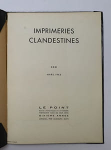 Imprimeries clandestines. N° 31