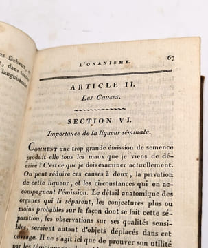 L'onanisme. Dissertation sur les maladies produites par la masturbation. Nouvelle édition considérablement augmentée. TISSOT, Samuel Auguste