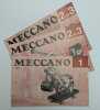 Lot de 3 manuels d'instructions pour boîtes 1, 2 et 3. MECCANO