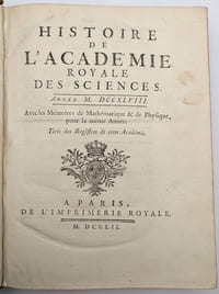 Histoire de l'Académie Royale des Sciences Année MDCCXLVIII