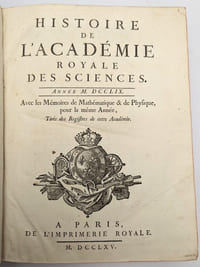 Histoire de l'Académie Royale des Sciences Année MDCCLIX