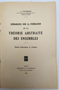 Remarques sur la formation de la théorie abstraite des ensembles. Étude historique et critique