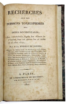 Histoire physique des Antilles françaises savoir la Martinique et les iles de la Guadeloupe [suivi de] Recherches sur les poissons toxicophores des ...