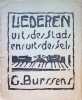 Liederen uit De Stad En Uit De Sel. Burssens Gaston