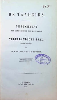 De Taalgids Tijdschrift tot uitbreiding van de kennis der Nederlandsche taal 9 jaargangen volledige uitgave