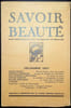 SAVOIR et BEAUTE Revue Mensuelle 17 me ann&eacute;e n&deg; 12 decembre 1937. 