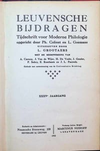 Leuvensche bijdragen, Tijdschrift voor Moderne Philologie opgericht door Ph. Colinet en L. Goemans XXXVe jaargang 1943