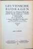 Leuvensche bijdragen, Tijdschrift voor Moderne Philologie  opgericht door Ph. Colinet en L. Goemans   XXXVe jaargang  1943. A. Carnoy,  H. De Vocht, ...