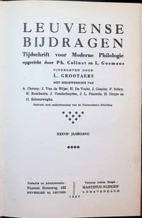 Leuvense bijdragen, Tijdschrift voor Moderne Philologie opgericht door Ph. Colinet en L. Goemans XXXVIIe jaargang 1947