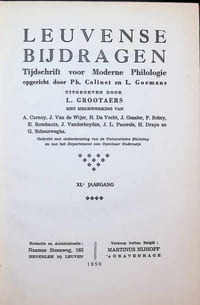 Leuvense bijdragen, Tijdschrift voor Moderne Philologie opgericht door Ph. Colinet en L. Goemans XLe jaargang 1950