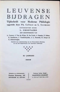 Leuvense bijdragen, Tijdschrift voor Moderne Philologie opgericht door Ph. Colinet en L. Goemans XLe jaargang 1950