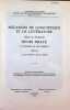 M&eacute;langes de linguistique et de litt&eacute;rature offerts au Professeur Henri Draye &agrave; l'occasion de son &eacute;m&eacute;ritat. Jacques Lerot et Rudolf Kern