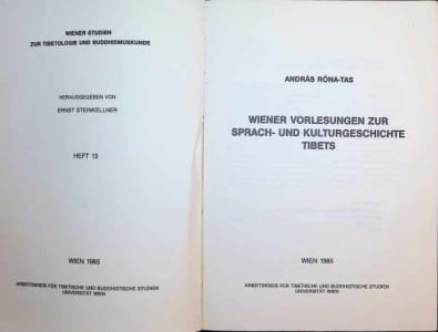 Wiener Vorlesungen zur Sprach- und Kutlurgeschichte Tibets