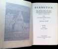 HERMETICA:  The Ancient Greek and Latin Writings which contain Religious or Philosophic Teachings ascribed to Hermes Trismegistus  4 volumes complete ...