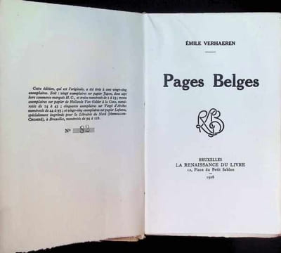 Pages Belges. Emile VERHAEREN
