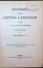 Dictionary of the Lepcha-Language. G. B. Mainwaring and Albert Grünwedel