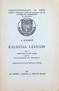 Kalidasa - Lexicon Vol. I Basic text of the Works Part II Malavikagnimitra and Vikramorvasi