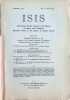 ISIS  International Review devoted to the History of Science and Civilization Quaterly Organ of the History of Science Society  N° 31, Vol IX (3)  ...
